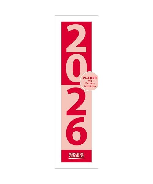 Streifenplaner Mini Rot 2026