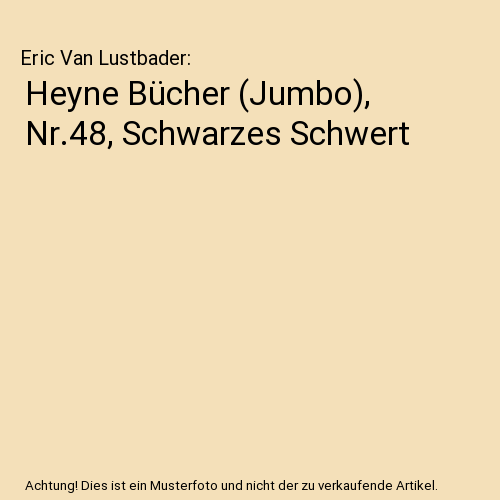 Heyne Bücher (Jumbo), Nr.48, Schwarzes Schwert