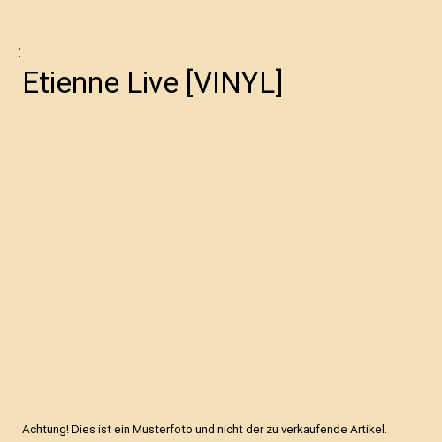 Etienne Live [VINYL]