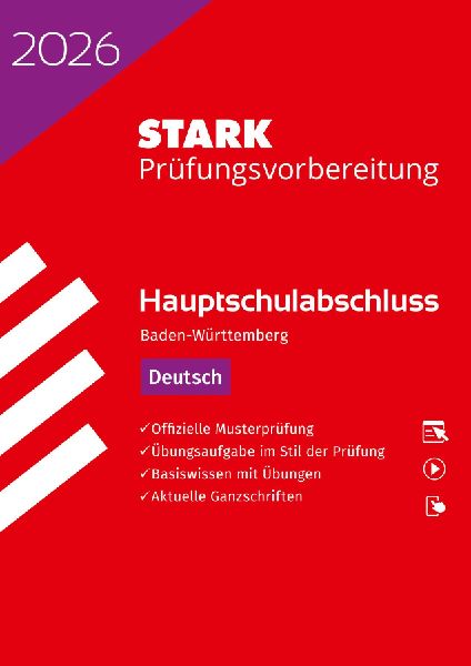 STARK Deutsch - Hauptschulabschluss 2026 BW - Prüfungsvorbereitung