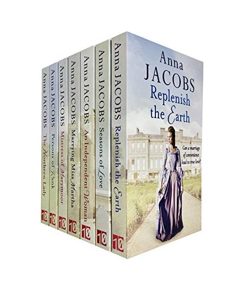 Anna Jacobs Collection 7 Books Set (The Northern Lady, Persons of Rank, Marrying Miss Martha, Mistress of Marymoor, Replenish the Earth, Seasons of Love, An Independent Woman)