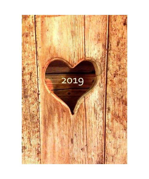 dicker TageBuch Kalender 2019 - DIN A4 - Herz aus Holz: Endlich genug Platz für dein Leben! 1 Tag = 1 A4 Seite