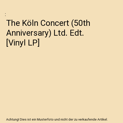 The Köln Concert (50th Anniversary) Ltd. Edt. [Vinyl LP]