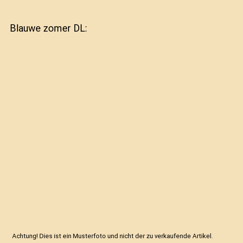 Blauwe zomer DL