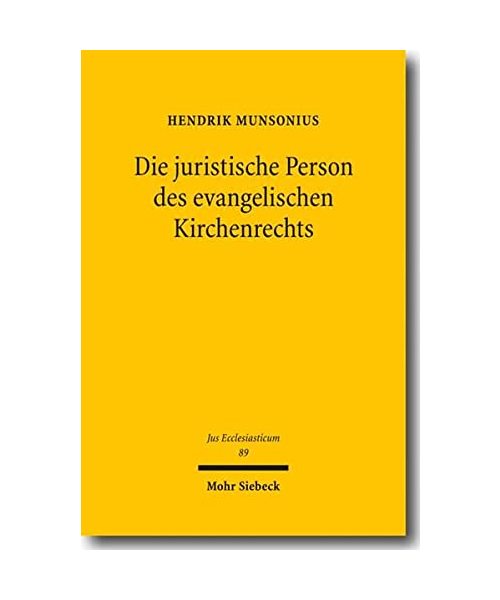 Die juristische Person des evangelischen Kirchenrechts