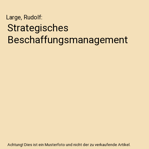 Strategisches Beschaffungsmanagement