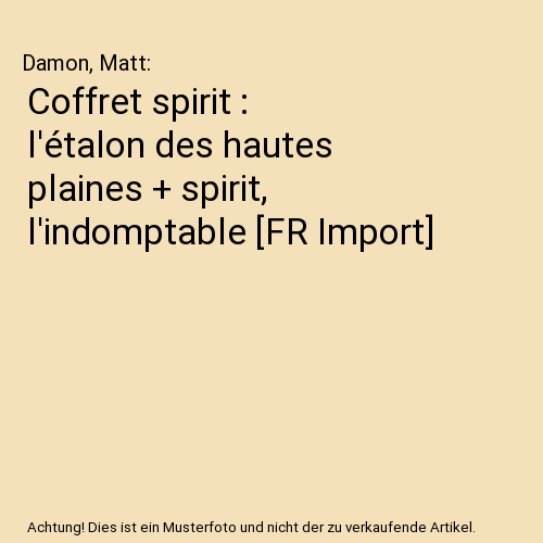 Coffret spirit : l'étalon des hautes plaines + spirit, l'indomptable [FR Import]