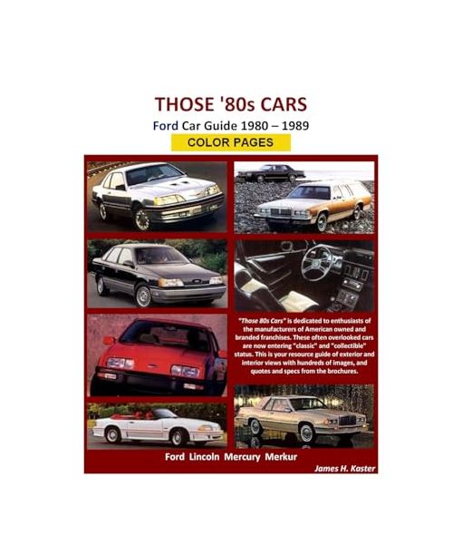 Those 80s Cars - Ford (Color Pages)