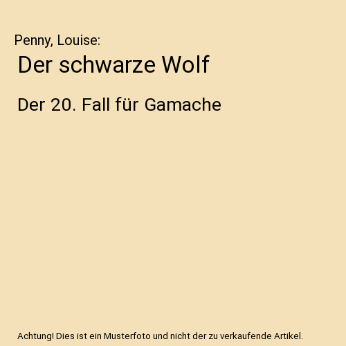 Der schwarze Wolf
