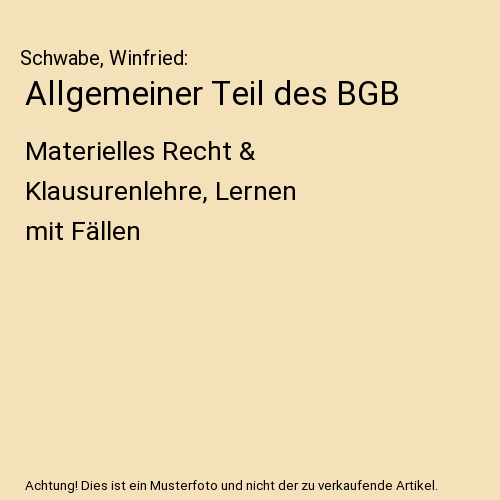 Allgemeiner Teil des BGB