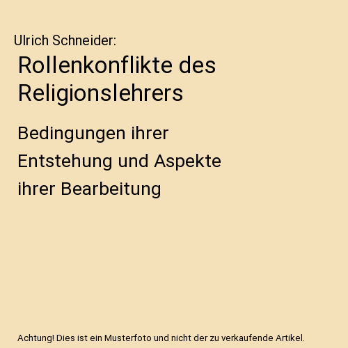 Rollenkonflikte des Religionslehrers