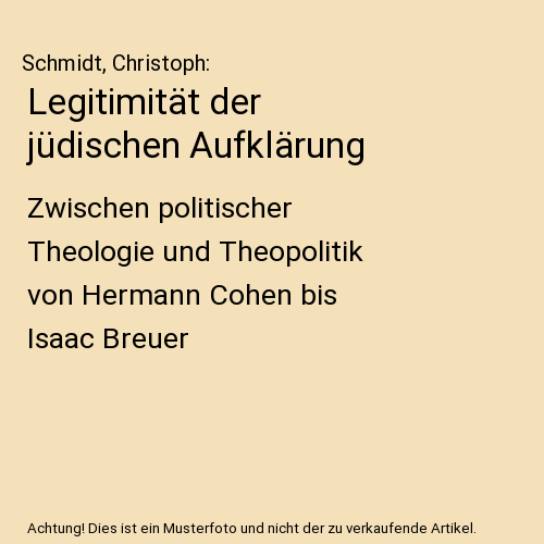Legitimität der jüdischen Aufklärung