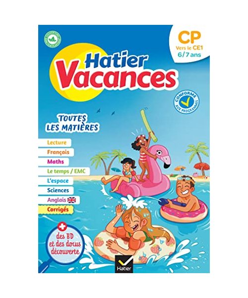 Cahier de vacances 2024 du CP vers le CE1 6/7 ans: pour réviser son année dans toutes les matières