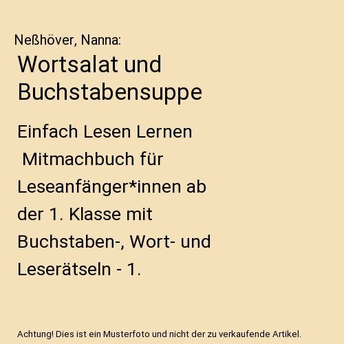 Wortsalat und Buchstabensuppe