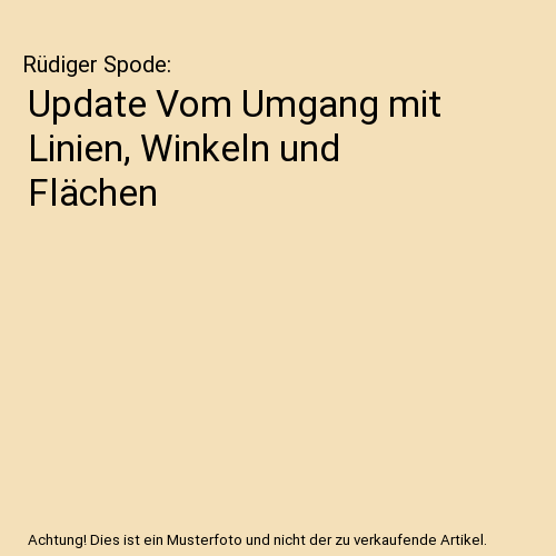 Update Vom Umgang mit Linien, Winkeln und Flächen