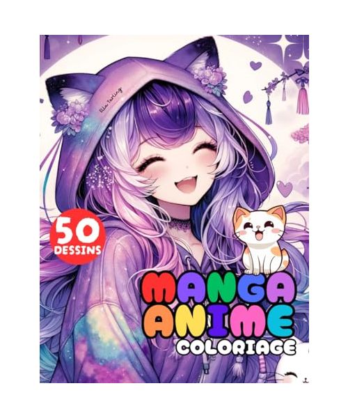 Livre de Coloriage Manga Anime Shojo pour Filles dès 10 Ans : Le Cadeau Idéal pour Ados Créatifs, Filles et Garçons: 50 Magnifiques Motifs avec ... à Colorier pour la Détente et le Plaisir