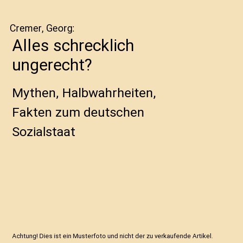 Alles schrecklich ungerecht?