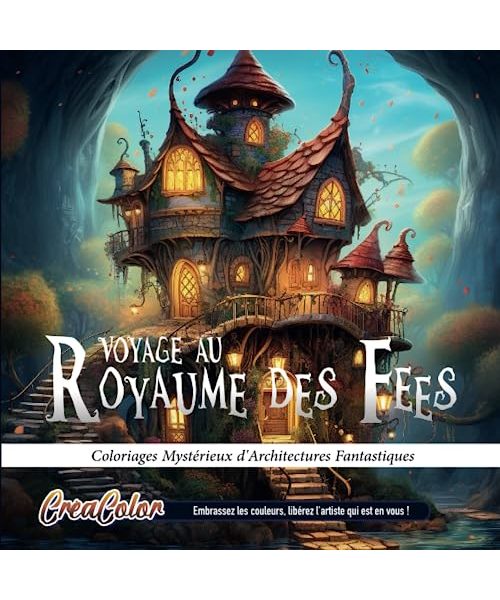 Voyage au Royaume des Fées: Coloriages Mystérieux d'Architectures Fantastiques, des Maisons des Fées et des Jardins Enchantés