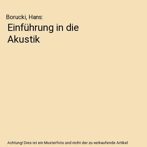 Einführung in die Akustik