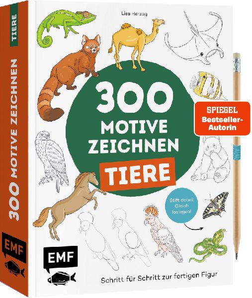 300 Motive zeichnen - Tiere