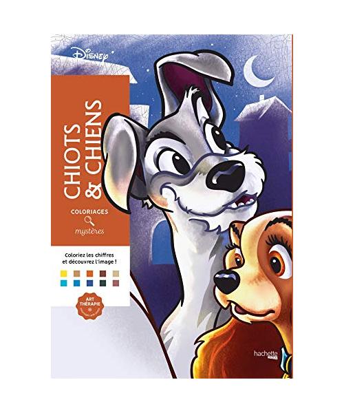 Coloriages mystères Disney Chiots et chiens: Coloriez les chiffres et découvrez les images !