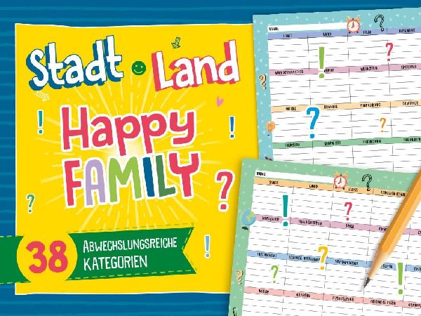 Stadt, Land, Happy Family - Spieleblock