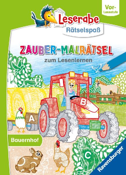 Leserabe Rätselspaß - Zauber-Malrätsel zum Lesenlernen: Bauernhof (Vor-Lesestufe)