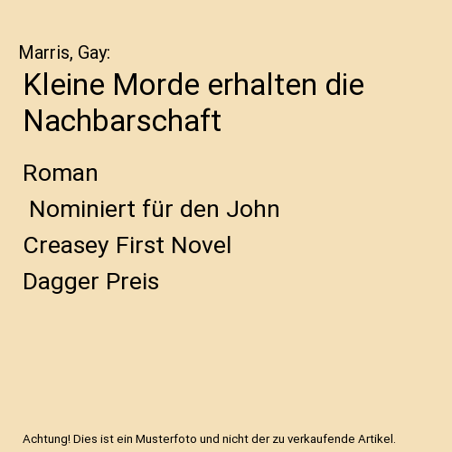 Kleine Morde erhalten die Nachbarschaft