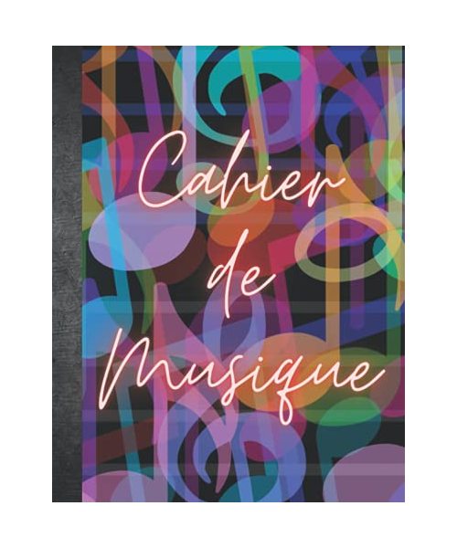 Cahier de Musique: Carnet de Partitions 12 portées par page et Seyes Grands Carreaux - 110 pages - Grand Format A4 - Couverture moderne | Carnets d'Arthur Smile