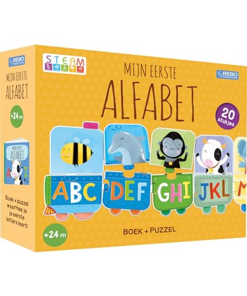 Puzzeltrein 20 stukjes en boek - Mijn eerste alfabet