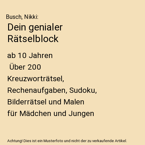 Dein genialer Rätselblock