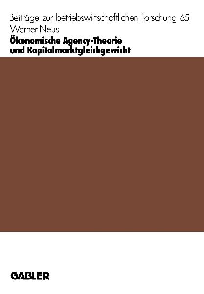 Ökonomische Agency-Theorie und Kapitalmarktgleichgewicht