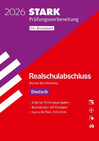 STARK Deutsch - Realschulabschluss 2026 BW - Prüfungsvorbereitung inkl. Basistraining