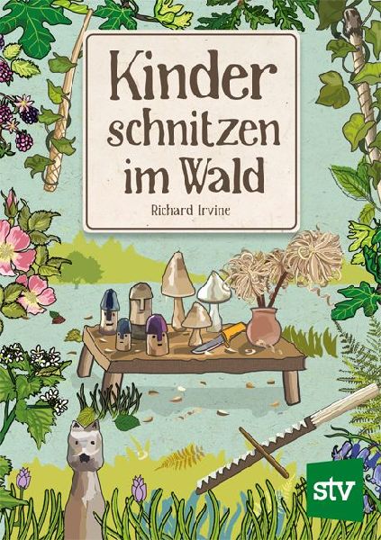 Kinder schnitzen im Wald