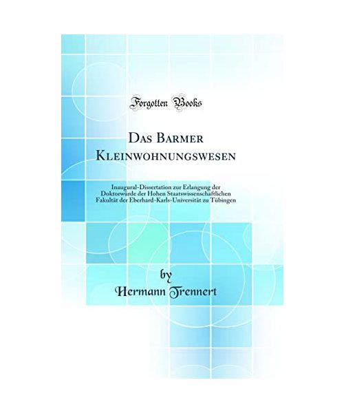 Das Barmer Kleinwohnungswesen