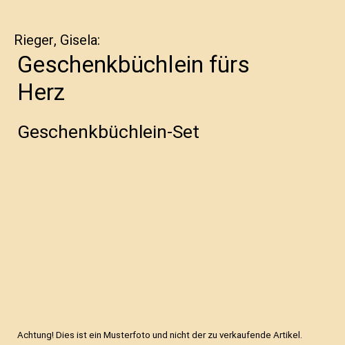Geschenkbüchlein fürs Herz