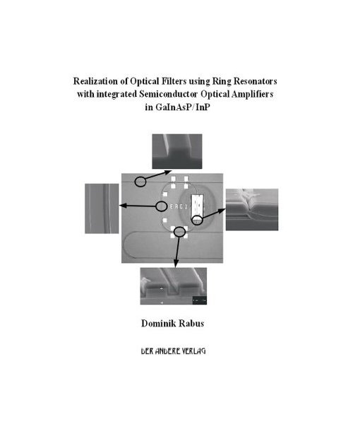 Realization of Optical Filters using Ring Resonators with integrated Semiconductor Optical Amplifiers in GaInAsP/InP
