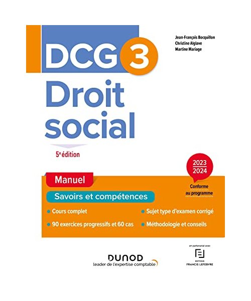 DCG 3 - Droit social - Manuel 2023-2024