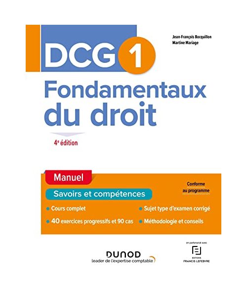 DCG 1 Fondamentaux du droit - Manuel 4e éd.