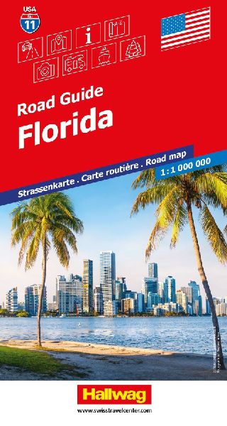 Hallwag Strassenkarte USA, Florida 1:1 Mio.