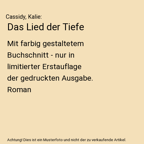 Das Lied der Tiefe