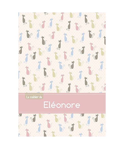 Le cahier d'Eléonore - Blanc, 96p, A5 - Chats