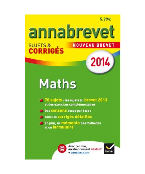 Mathématiques: Sujets et corrigés