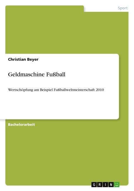 Geldmaschine Fußball