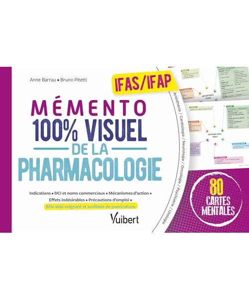 Mémento 100% visuel de la pharmacologie IFAS/IFAP: L'essentiel à retenir sur les traitements médicamenteux en 80 cartes mentales