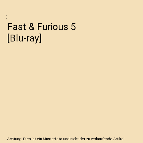 Fast & Furious 5 [Blu-ray]