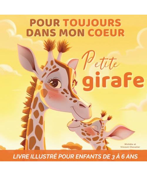 Pour toujours dans mon coeur, Petite girafe: Livre illustré pour enfants de 3 à 6 ans – histoire du soir sur la confiance en soi, la tendresse, l’amour et la complicité en famille.