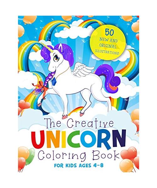 The Creative Unicorn Coloring Book for Kids Ages 4-8