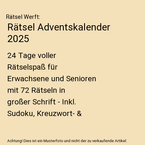 Rätsel Adventskalender 2025