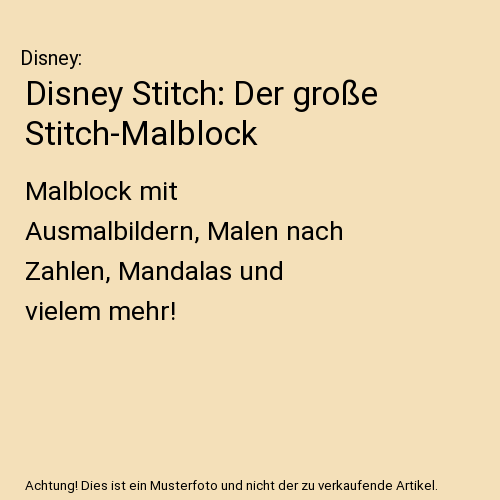 Disney Stitch: Der große Stitch-Malblock